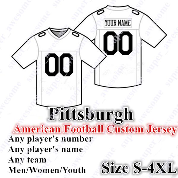 

CUSTOM Pittsburgh American Football Jerseys 55 Bush 89 McDonald 81 James Any Name Number Size S- 4XL Mix Order Men Women Youth Stitched