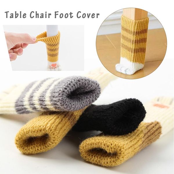

4pcs cat feet chair leg table foot covers floor protectors floral kint doorknob chair cover sock ing