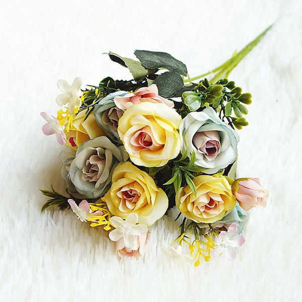 

artificial fake flower 10heads wedding garland plant home garden decoration use