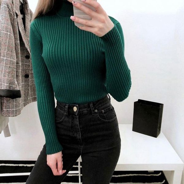 

women sweaters winter autumn turtle neck sweater elastic slim knitted pullover bottoming sweater women pullovers sweaters sweat, White;black