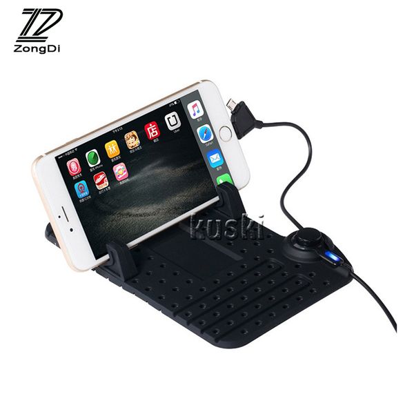

zd 1pc for focus 2 3 fiesta mondeo ranger kuga seat leon ibiza car charger phone holder anti-slip mat dashboard mount