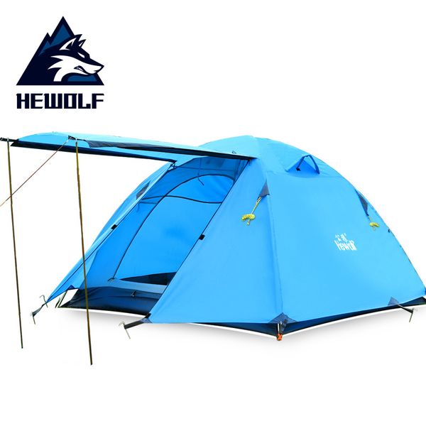 

new big space high qualight 3-4 person aluminum outerdoor camping equipment tents double layer 4 season outdoor rain tent
