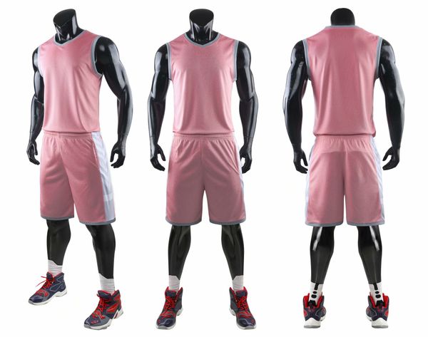 

discount men training basketball sets with shorts uniforms reversible basketball jerseys for that home and away look kits sports 23-13, Blue;black