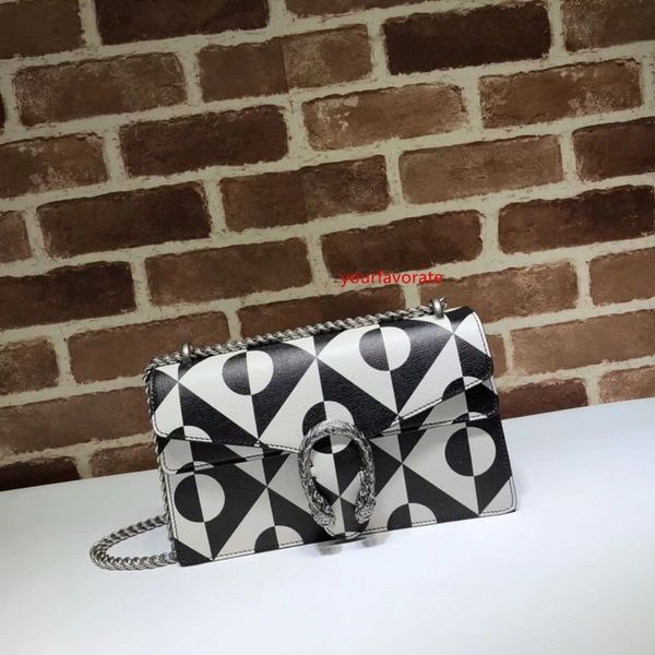 

2020 brand design letter embossing mosaic pattern shoulder chain bag women genuine leather 400249 crossbody bag