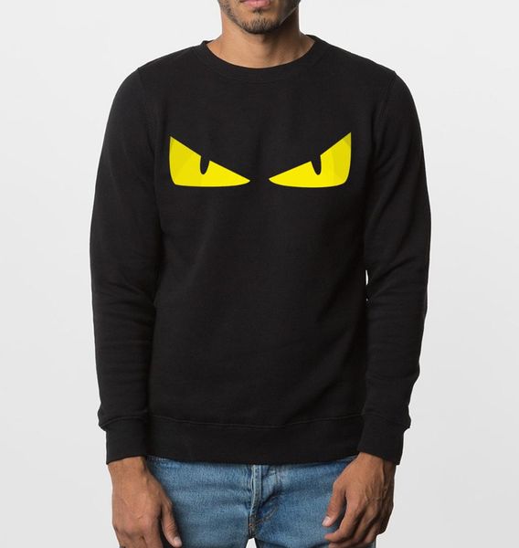 

funny sweatshirt 2017 new autumn winter angry eyes men hoodies hip hop style brand clothing fleece hooded tracksuit s-2xl, Black