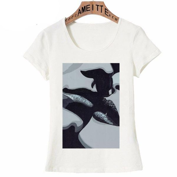 

women's t-shirt a kiss vintage print fashion women white short sleeve casual girl mujer funny hip hop tee shirt