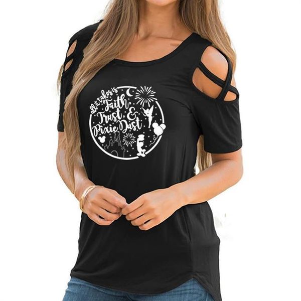 

2019 fashion bandage off shouldert-shirt for womenletter letters print tshirt plus size summer cotton punk korean wonder, White
