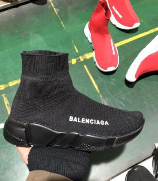 

New luxury men women ca ual port hoe lip on high black red ela tic fabric tar zapatilla neaker trainer 36 45 black