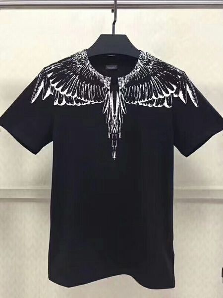 

мужские рубашки дизайнер футболка мужчины женщины повседневная мужчины топы мода тройников тонкий хлопок смешать крылья печати пара тройники, White;black