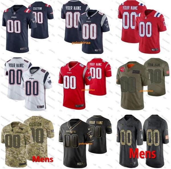 

custom nfl men women kids new england patriots football black gray white jerseys. message any number and name on the order jerseys, Black;red