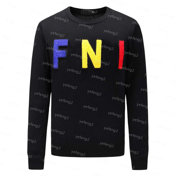 

mens sweater fasion pullover hoodie sweatshirt long sleeve sweatshirt letter embroidery knitwear winter clothing, White;black