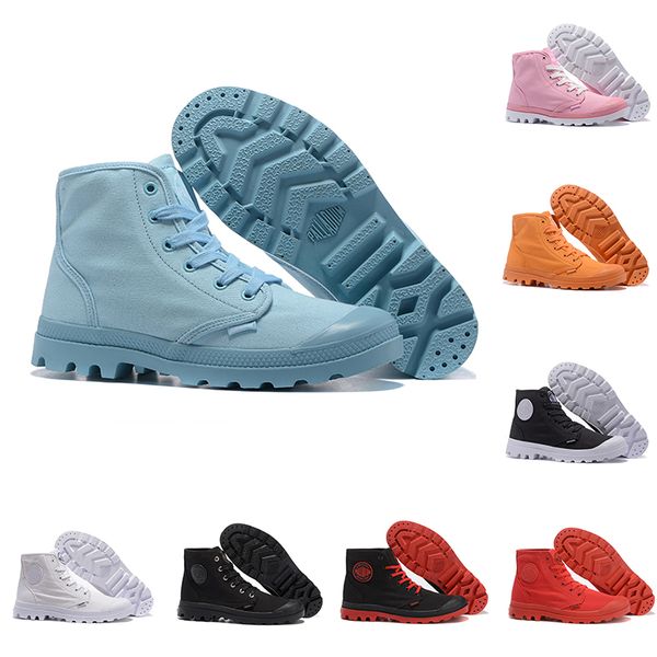 

palladium 2019 luxury shoes for men women triple black blue pink bone white fashion designer ankle boots vintage luxe casual shoe sneakers