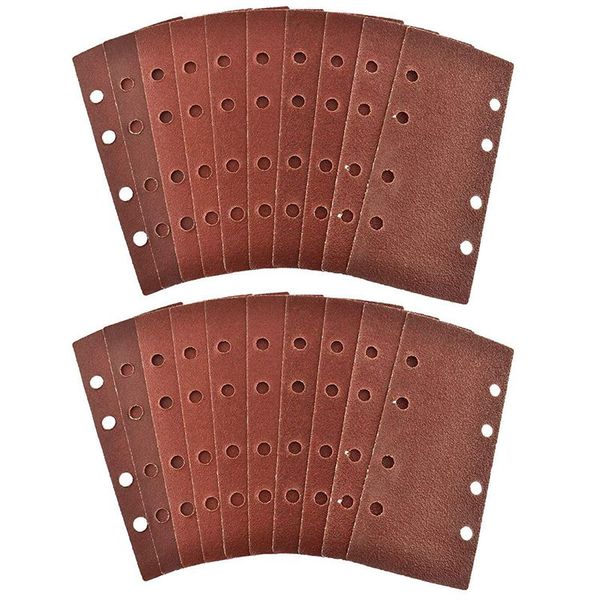 

hook/loop 1/3 sheet sanding sander sandpaper pads 20 pack mixed grit 40 120