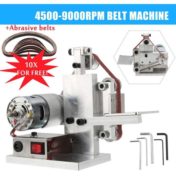

doersupp ac 110v diy electric sander sanding belt polishing mount machine edge sharpener wood metal angle grinder new