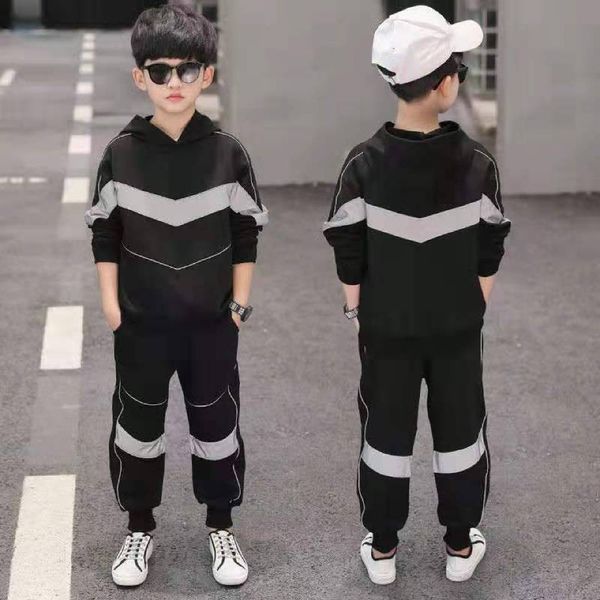 

высокое качество мода дети толстовки топы + брюки 2 шт / комплект детская одежда мальчиков для 4 5 6 7 8 10 12 13 лет мальчики одежда наборы, White