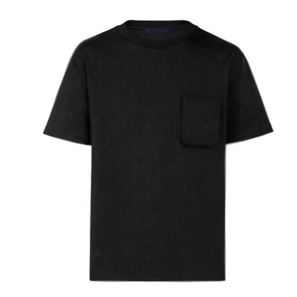 

20ss jacquard monogram t-shirt classic solid color logo tee simple breathable short sleeves men women summer high street t-shirt hfymtx647, White;black