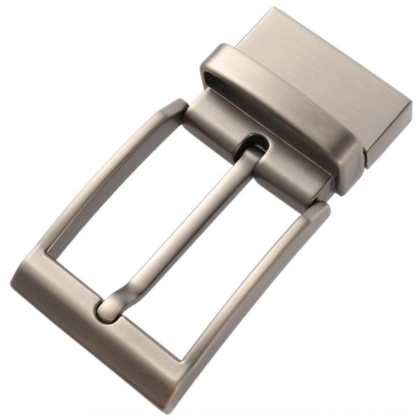 

alloy material pin buckle versatile men's waist head punching pin belt belt buckle punching waist head, Slivery;black