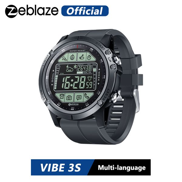 

zeblaze vibe 3s rugged outdoor smartwatch real-time weather steps calorie distance tracking 5 atm/50m/164ft water resistant, Slivery;brown