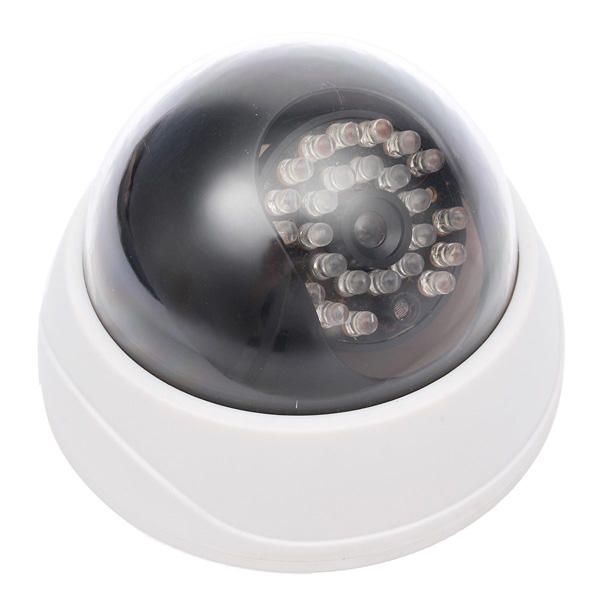 

c-63 security dummy fake surveillance cctv dome ir camera with flashing red led light