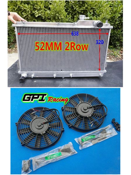 

52mm for miata mx5 99-05 mt aluminum radiator + fan 00 01 02 03 04