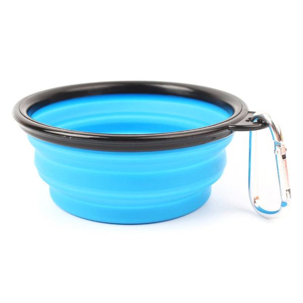 

2020 portable folding foldable pet dog bowls dog supplies feeders dog bowl dishes drinking collapsible silicone travel bowl non toxic