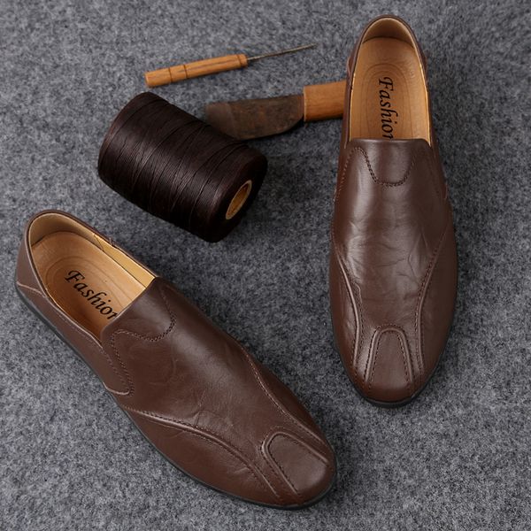 

fashion driving shoes men summer shoes men casual breathe leather mens soft flat light moccasins zapatos de hombre hc-068, Black