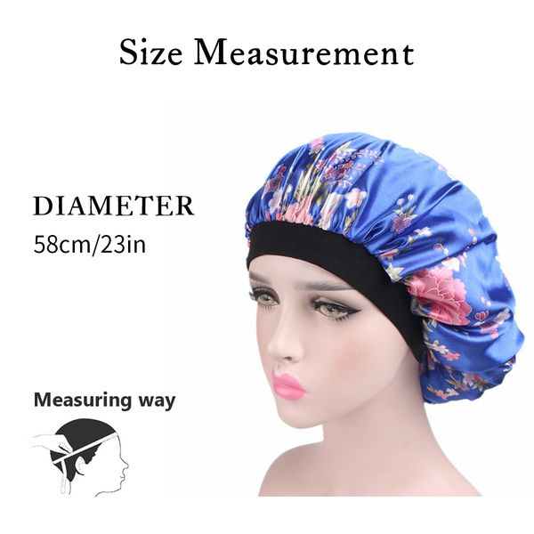 

hair satin bonnet for sleeping shower cap silk bonnet bonnet femme women cap head cover wide elastic band