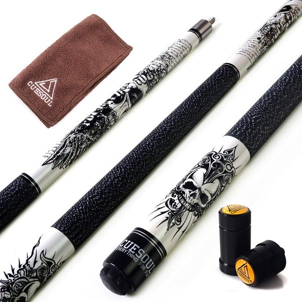 

cuesoul coming rockin series 57" 21oz maple pool cue stick set with joint protector/shaft protector and cue towel