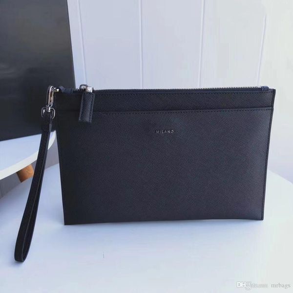 

classic men's leather handbags italian designer designer men's clutches fashion business practical style high-end quality handkerc