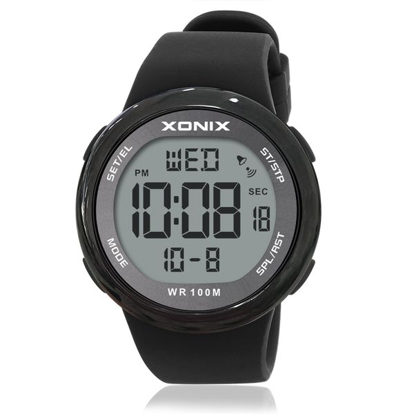 

fashion men sports watches waterproof 100m outdoor fun multifunction digital watch swimming diving wristwatch reloj hombre, Slivery;brown