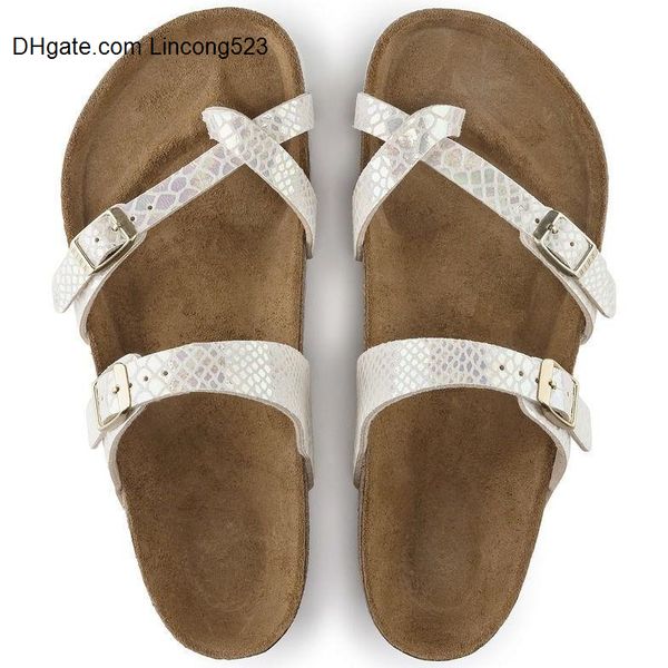 

новый известный бренд аризона пляжные тапочки с пряжкой для мужчин и женщин оптовые плоские сандалии брик повседневные летние тапочки из нат, Black