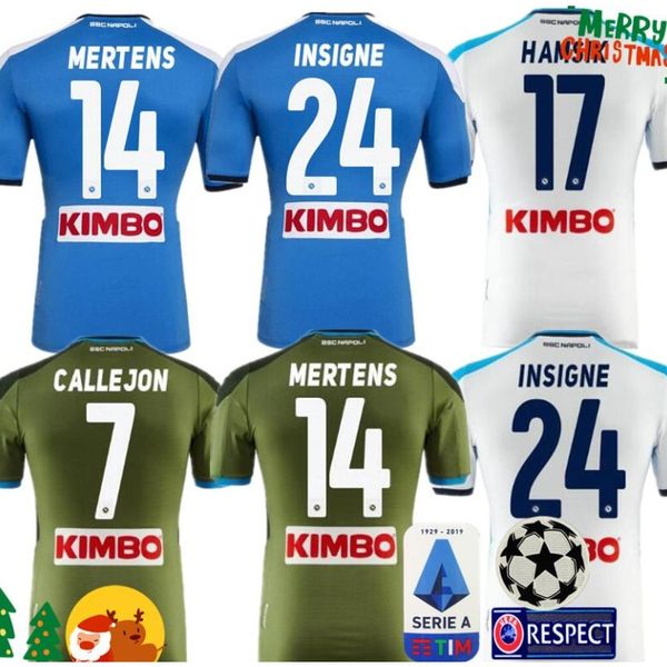 

2019 2020 Serie A Naples Napoli home soccer jerseys Napoli blue football Jerseys Shirt for men 19 20 LOZANO HAMSIK L.INSIGNE PLAYER Shirt