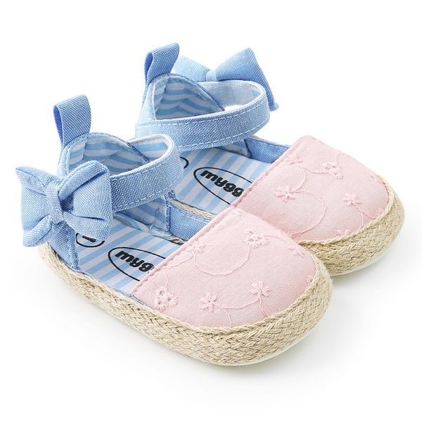 

2019 baby princess girls mary shoes cowboy blue bow ballet dress walking shoe casual soft