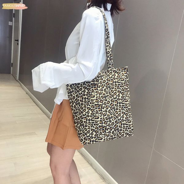 

summer 2020 small handbag canvas messenger printing leopard shopping bag messenger bag handle schouder bag n