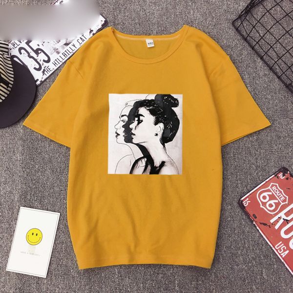 

womens womens designer t shirts 2019 new fashion t woman girls short sleeve o neck t shirt loose slim fit tshirt, White