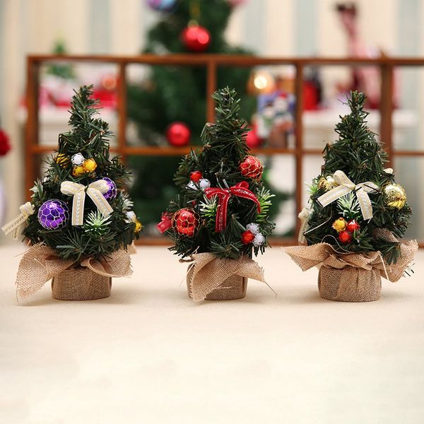 Mini Small Artificial Christmas Tree Decoration Holiday Pine Xmas