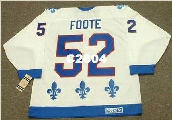 

мужчины #52 адам фут квебек nordiques 1992 ccm старинные ретро главная хоккей джерси или пользовательские любое имя или номер ретро джерси, Black;red