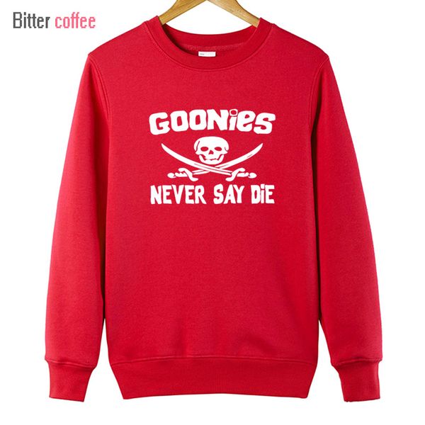 

bitter coffee new autumn winter goonies never say die men cotton o neck fashion hoodies & sweatshirts xs-xxl, Black