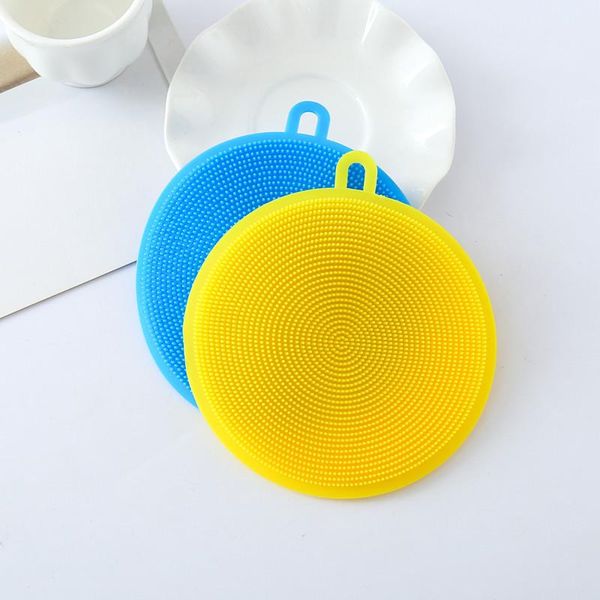 

multifunction silicone dish bowl cleaning brush scouring pad pot pan wash brushes kitchen cleaner washing tool