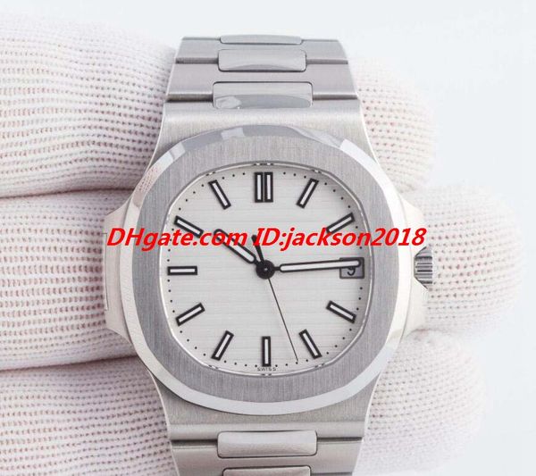 

luxury watch mens n@utilus 5711/1a-011 stainless steel white dial automatic fashion men's watches wristwatch