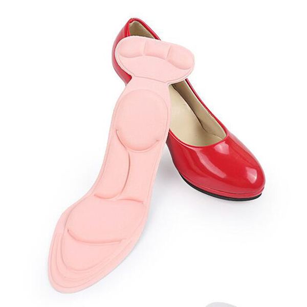 

shoe insole pad insert with heel grip protector lady women pain relief anti slip breathable cushion feet care sponge insole, Black