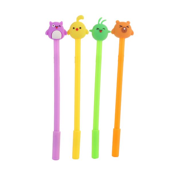 

40 pcs/lot cartoon animal gel pen for writing cute 0.5mm black ink neutral pen school office supplies promotional gift