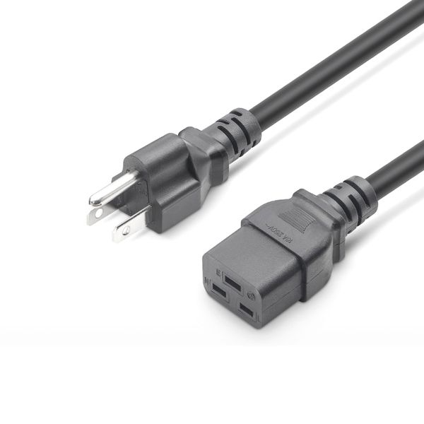 

ul usa nema 5-15p to iec 320 c19 right angle ups pdu 15a power cord 1.8meter