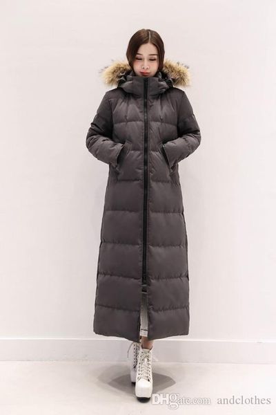 

2019 горячие дамы пуховик с капюшоном меховой воротник путешествия зимой моды густой теплой ветрозащитной длинные пальто на открытом воздухе, Black