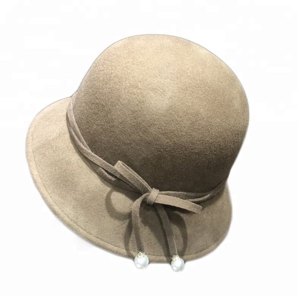 

оптовая продажа высокого качества женщин леди шерстяной войлок клош шляпа шаблон