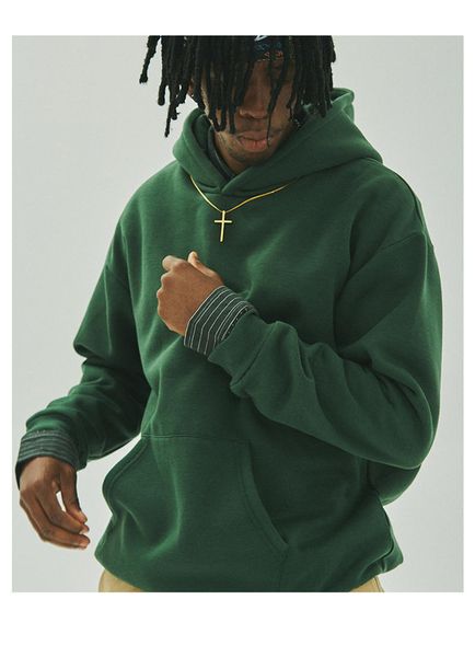 

мужской одежда причинной hoodedies кофты мужских женщины дизайнер толстовка high street solid color толстовка пуловеры кофта зимней, Black