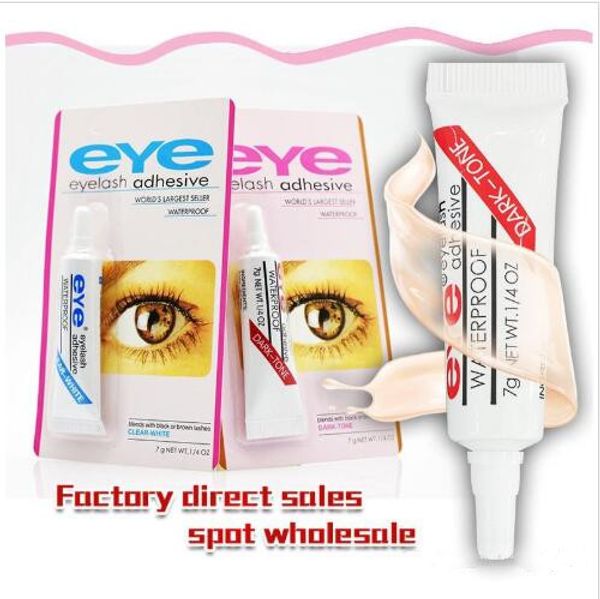 Wimpernkleber schwarz-weiß praktisch klare/dunkelschwarz wasserdichte falsche Wimpernklebungsmake-up-Make-up-Eye-Wimpernkleber niedrigster Preis