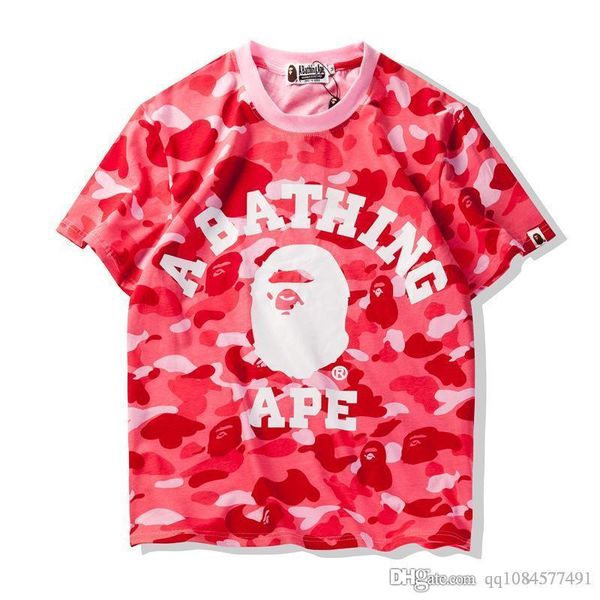 

mens designer t shirts 2019 new camouflage print t-shirt couple short-sleeved t-shirt mens shorts
