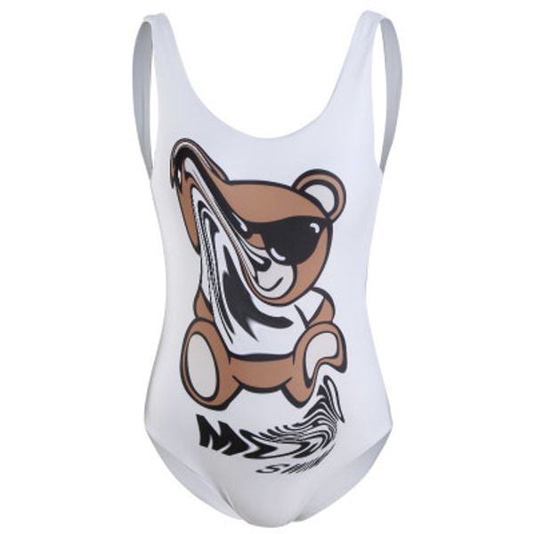 

женский дизайнерский купальник роскошный печатный цельный купальник модный медвежий узор жилет сексуальное черное бикини леопардовые буквы п, White;black