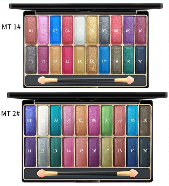 

3d shiny 20-color wet eyeshadow palette professional makeup kit popular color combination 27g